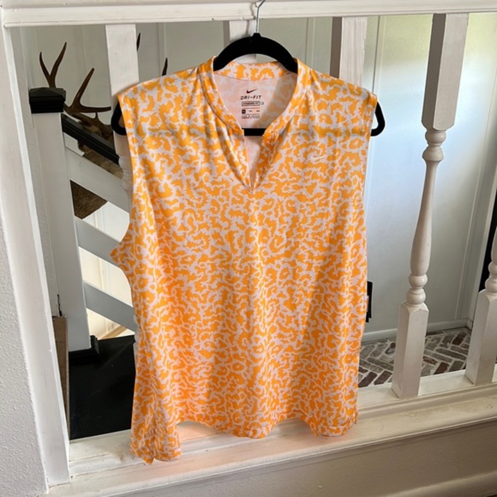 💕 Nike cheetah print yellow white tunic sleeveless XXL NWT